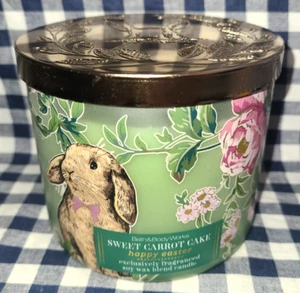 ALL NEW Sweet Carrot Cake LID 3-Wick Candle 25-45 burn hours Bath & Body Works - Picture 1 of 2