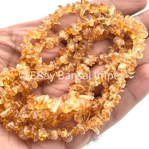 Natürlicher Gold Citrin Grob Gebohrt Lose Edelstein Perlen 4-6 mm 34 Zoll - Bild 1 von 4