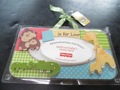 Fisher Price Personalized baby wall plaque NEW  - Изображение 1 из 4