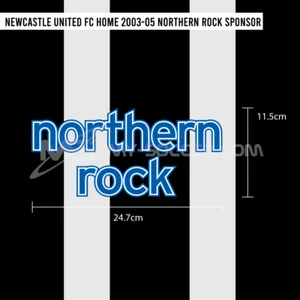 NORTHERN ROCK front sponsor Newcastle United FC Home 2003-05 (PRINTABLE FLOCK) - Picture 1 of 5