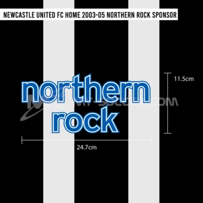 NORTHERN ROCK front sponsor Newcastle United FC Home 2003-05 (PRINTABLE FLOCK) - Image 1 of 4