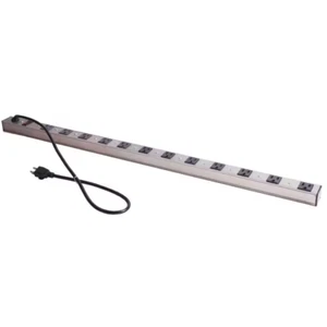 12-Outlet Aluminum Power Strip with 3 ft. Power Cord - Picture 1 of 4
