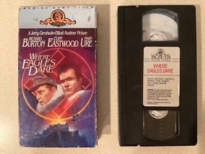 Where Eagles Dare (VHS, 1987) Richard Burton, Clint Eastwood - Picture 1 of 3