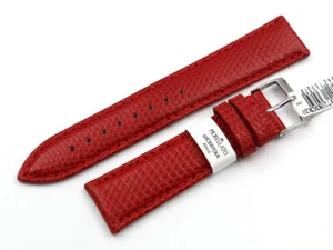 Cinturino Lucertola Rosso Nuovo Strap Watch Lizard Veritable Luxury Watch Band - Picture 1 of 3