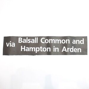 Balsall Common Hampton in Arden Bus blind destination vintage printed West Midla