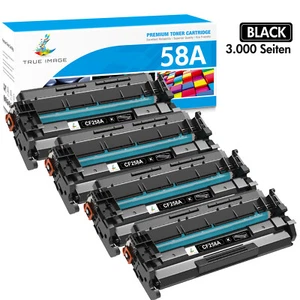 No Chip 4 Pack CF258A 58A Toner for HP LaserJet Pro M404dn M404n MFP M428fdw - Picture 1 of 11