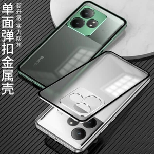 Para Realme GT Neo6 SE, Lujo Híbrido Metal Parachoques Magnético Trasero Vidrio Estuche Cubierta - Imagen 1 de 14