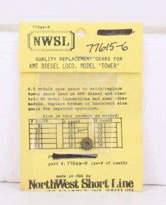 Northwest Short Line NWSL 77615-6 Messing 15 Zähne Stirnrad Turmgetriebe KMT/Tenshodo - Bild 1 von 1
