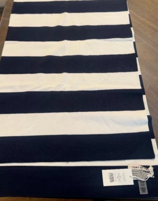 Bufanda Tory Burch Tech Tejida Rayas Anchas - Totalmente Nueva Foto 1 de 4