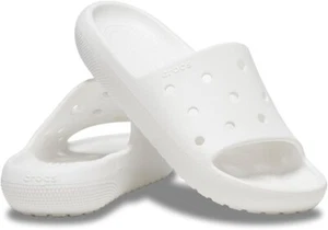 Crocs Unisex/Adult Classic Slide V2 Sandal White US Men's 5 Women's 7 EUR 37-38 - Picture 1 of 5