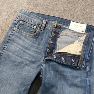 Rag & Bone Fit 2 Slim Men’s Jeans 29x33 Blue Made in USA Button Fly Stretch - Picture 1 of 15
