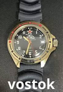 Orologio da polso vintage Vostok Komandirskie carica manuale militare sovietico oggetto raro - Foto 1 di 7