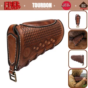 Tourbon Retro Leder Schießen Rückstoß Pad Gewehr Flinte Hinterschaft Abdeckung LOP HINZUFÜGEN - Bild 1 von 24