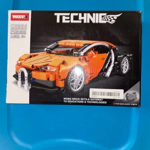 WOMA LEGO TECHNIC: C0904 Pull Back Power Motor Naranja Coche de Carreras - Imagen 1 de 5