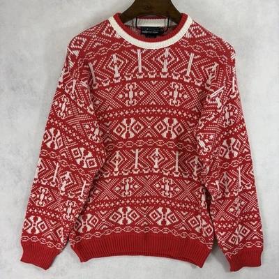 Suéter Sperry Top Sider Para Hombre Extra Grande XL Rojo Blanco Vacaciones Navidad Invierno Foto 1 de 4