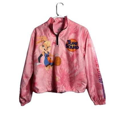 Space Jam Lola Bunny Jacket L Pink Tie Dye Tune Squad 90s Y2K Halloween - Image 1 of 4