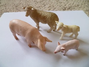 Schleich Farm World Animals Bundle x 4 Sheep & Lamb, Pig And Piglet - Picture 1 of 3