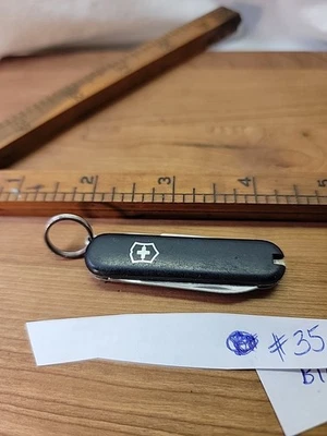 Black Classic Swiss Army Knife 3Functions Contains Small Blade Scissors  - Image 1 of 4
