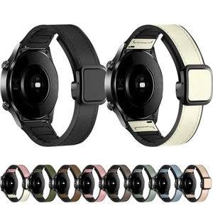 Leather+Silicone Strap Band for Samsung Galaxy Watch 3 4 5 Pro 6 Active2 20/22mm - Picture 1 of 22