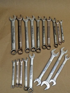 18 Stck. Sears Craftsman USA Kombi-Ringschlüssel-Set gemischt Sae & metrisch 9/16 7 mm - Bild 1 von 7