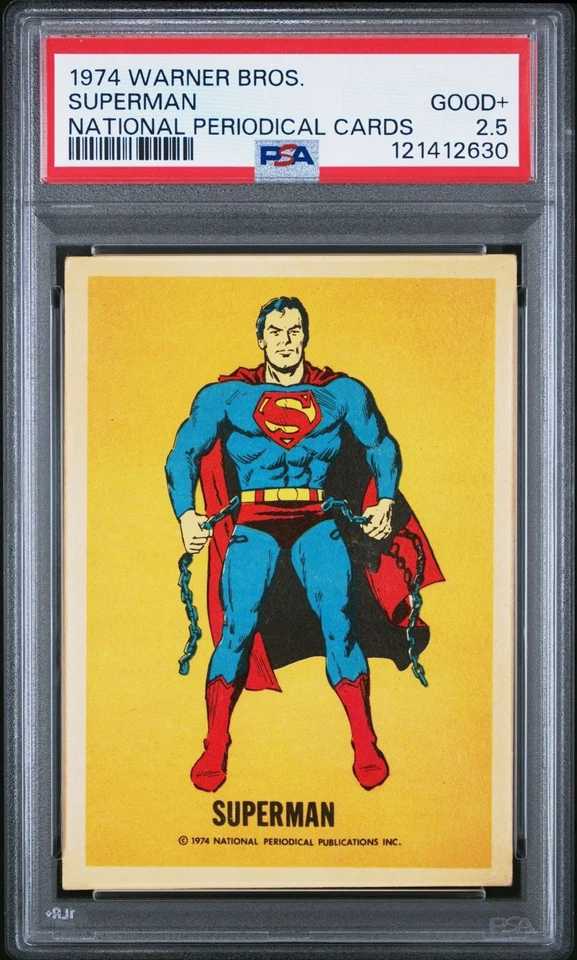 1974 Warner Bros SUPERMAN National Periodical Cards PSA 2.5 Good + - Image 1 of 2