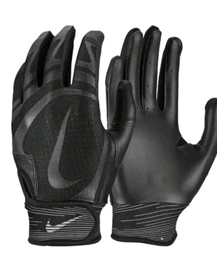 Nike Huarache Series Youth Boys  Baseball Batting Gloves Pair - Black - Large - Image 1 of 4