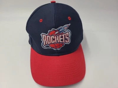 Vintage Houston Rockets Logo Athletic Snapback Hat Cap NBA Basketball Blue Red - Image 1 of 4