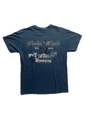 Camiseta Y2K De Colección Browning Gráfica Ciervos Club de Lucha Buck Caza Azul Para Hombres M Foto 1 de 4