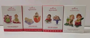 BABY FEE MESSENGERS Komplettsatz Lotus Stiefmütterchen Rose Stechpalme Punze Ornamente  - Bild 1 von 7