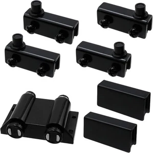Antrader Stainless Steel Glass Door Pivot Hinge Double 5-6mm, Black - Picture 1 of 7