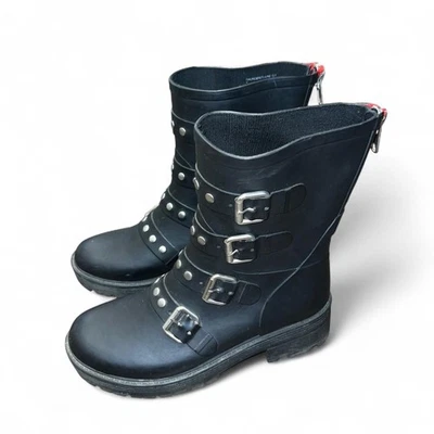 Steven Madden Thunder 黑色橡胶靴。 女式 7 码  — 第 1/4 张图片