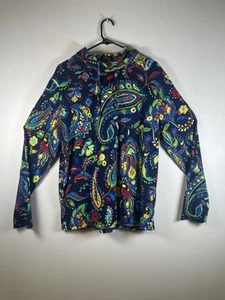 Polo Ralph Lauren Hoodie Mens L Blue Multi Paisley Festival Red Pony Bandana  - Picture 1 of 8