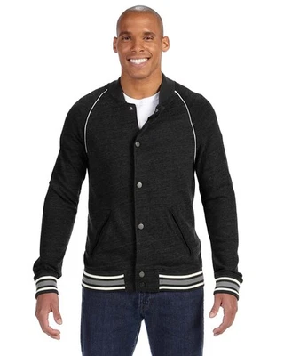 Chaqueta de béisbol pequeña ecológica negra verdadera nueva con etiquetas - unisex Foto 1 de 3