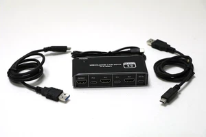 USB HDMI 2,1 KVM Switch 4K 120Hz, 8K Dual Monitor USB 3,0 HDMI 2,1 KVM Switch - Bild 1 von 2