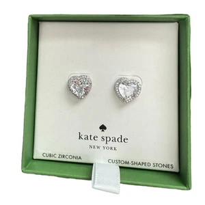 Kate Spade CZ Kristall & Silber Herz My Love Ohrstecker - Bild 1 von 1