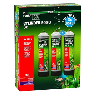 JBL ProFlora 3x u500 CO2 Ersatzflasche Vorratsflasche Einwegflasche Aquarium