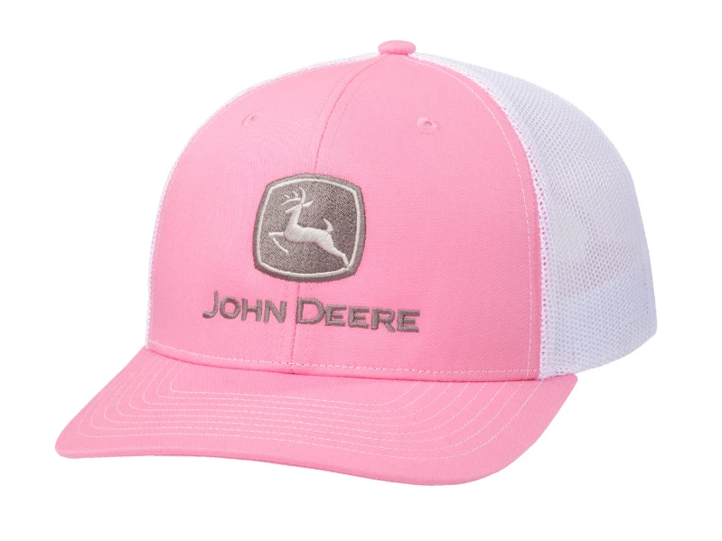 LP86073 John Deere Licencia Richarson Rosa Trucker Gorra Sombrero con Malla Blanca Trasera Foto 1 de 1
