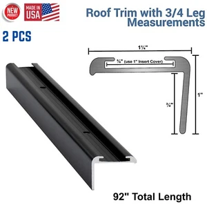 RV Corner Mold Insert Roof Trim for Sealing External Edges Travel Trailer Black - Picture 1 of 6
