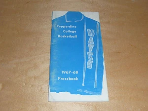 1967 1968 PEPPERDINE COLLEGE BASKET GUIDA MEDIA EX-MINT - Foto 1 di 1