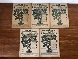 5x Revues ART ET DECORATION 1907 (Nr 5 - 7 - 8 - 9 - 11 ) A.F. Gorguet M. Denis - Picture 1 of 24