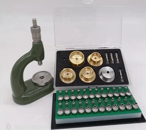 Jeweling Tool w/ Micrometric Screw Pump Pushers Anvil Watch Hand Presser Kit F40 - Picture 1 of 1