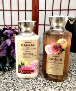 BATH & BODY WORKS DAHLIA BODY LOTION & BODY WASH, FULL SIZE - Picture 1 of 4