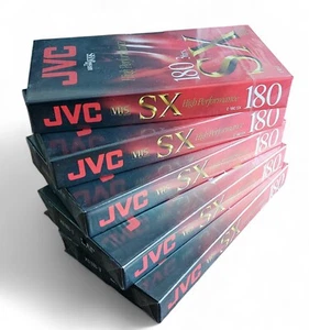 JVC E-180 SX Lot de 5 Cassettes VHS High Performance 3 hr Neuves sous blister - Photo 1/4