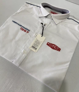 Original Jaguar weiß Heritage '57 Paddock Shirt - Größe S 50JLEMANPADWHTES - Bild 1 von 3