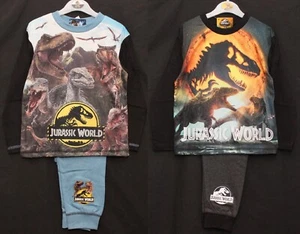 JURASSIC WORLD Boy's Pyjamas / Long-Sleeved DINOSAUR PJs - Sizes 4-10 Years - Picture 1 of 36