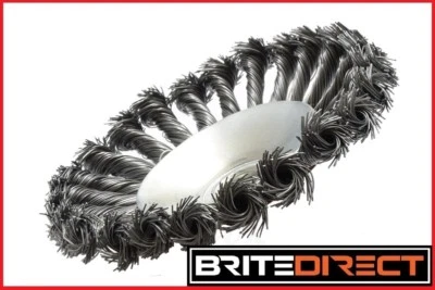 Twist Knot Wire Brass Cup Bowl Brush M14 Angle Grinder Steel 65 100 Brite Direct