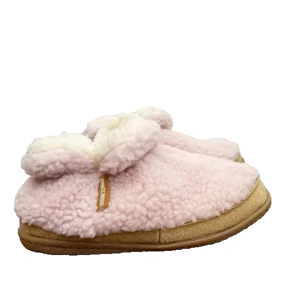 Bota Minnetonka Brekyn rosa claro tamanho 6 Sherpa pele sintética - Imagem 1 de 4