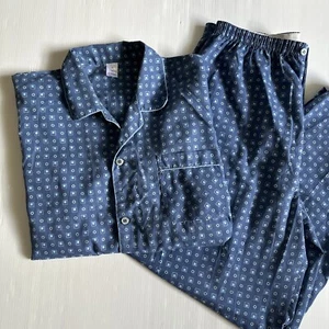 Target Men Pyjama Size XL Blue Long Sleeves & Pants Elastic Waist - Picture 1 of 22