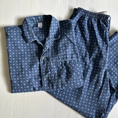 Target Men Pyjama Size XL Blue Long Sleeves & Pants Elastic Waist - image 1 of 4