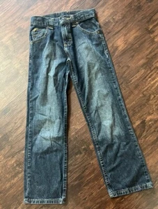 Wrangler Boy’s Sz 10 Slim Adjustable Waist Inseam 24” Dark - Picture 1 of 9